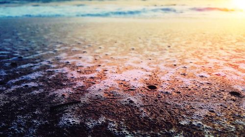 Close-up of water against sky