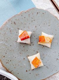 High angle view of chocolate cake