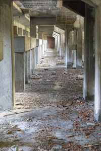 Interior of abandoned building