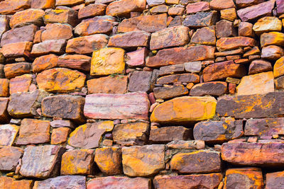 Full frame shot of stone wall