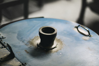 High angle view of industrial equipment 