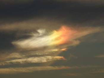 Low angle view of sky during sunset