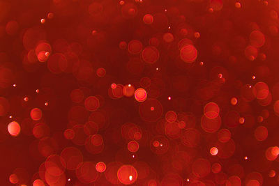 Defocused image of red christmas lights