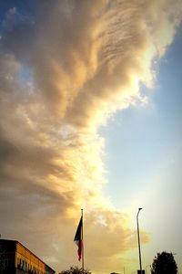 Low angle view of cloudy sky