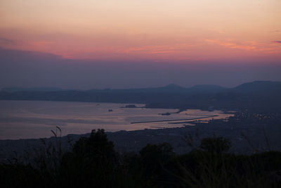 Scenic view of dramatic sky during sunset