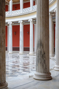 Athens, greece - febr 14, 2020. the inner courtyard of the zappeio hall. stately hall built in 1880