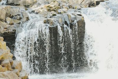 Scenic view of waterfall