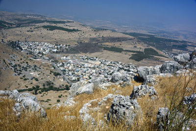 Aerial view of landscape against sky