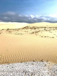 Scenic view of desert against sky