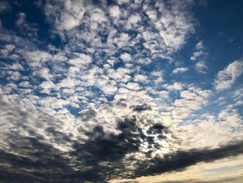 Low angle view of clouds in sky