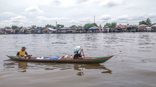 Scenic view of river against sky