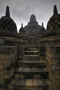 Low angle view of temple against sky