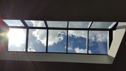 Close-up of window against sky