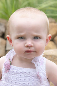 Close-up portrait of cute girl