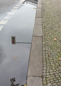 High angle view of road