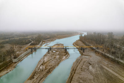 Aerial view of gas pipes