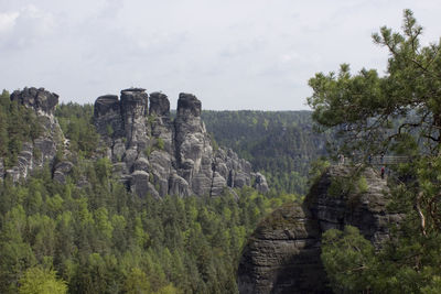 Panoramic shot of land against sky