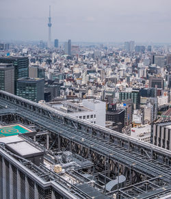 High angle view of cityscape