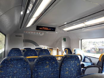 Interior of empty bus