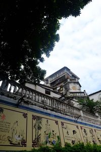 Low angle view of building against sky