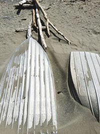 Close-up of water on beach