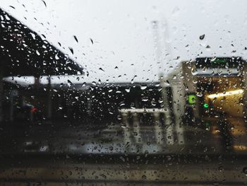 Raindrops on glass window