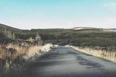 View of road against clear sky