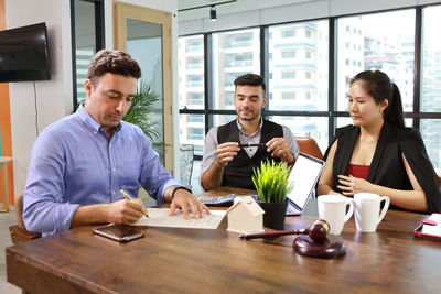 Group of people in the table