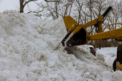 Snow covered land