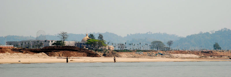 Panoramic view of landscape against clear sky