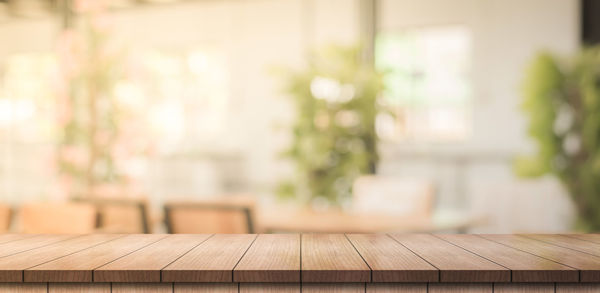 Close-up of wooden table