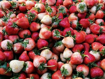 Full frame shot of strawberries