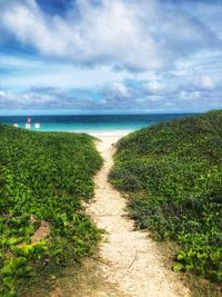 Scenic view of sea against sky