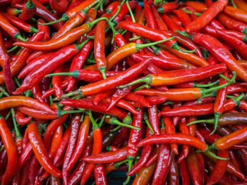 Full frame shot of red chili peppers