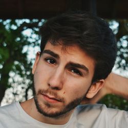 Close-up portrait of young man