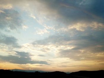 Scenic view of dramatic sky during sunset