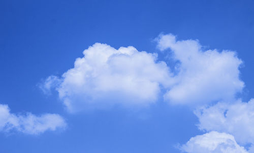 Low angle view of clouds in blue sky