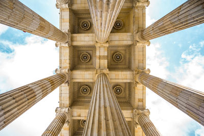 Low angle view of historical building against sky