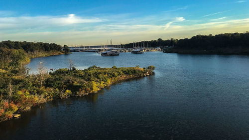 Scenic view of river against sky