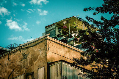 Low angle view of building against sky