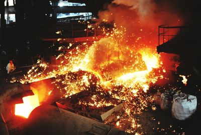 People working at night