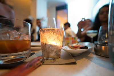 Close-up of breakfast on table