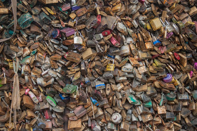 Full frame shot of padlocks