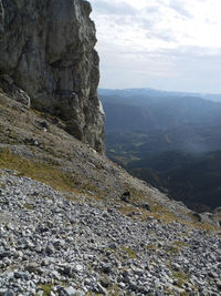Scenic view of rocky mountains against sky
