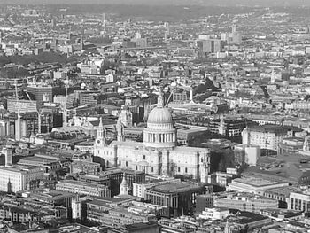 Aerial view of cityscape against sky