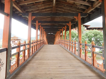 View of bridge in row