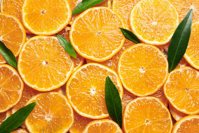 Full frame shot of orange slices