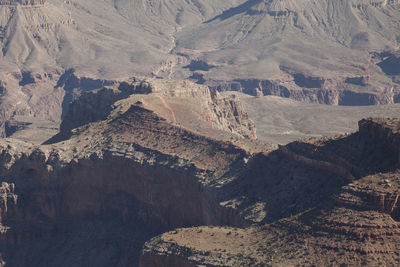 High angle view of mountain range