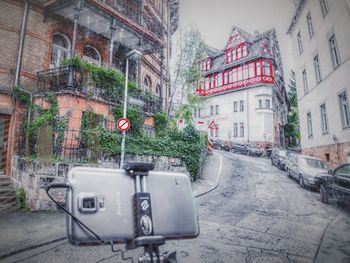 View of street with buildings in background