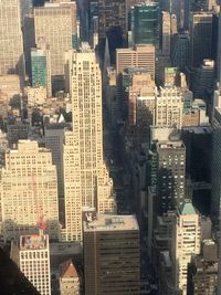 High angle view of skyscrapers